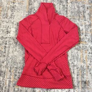 LULULEMON THINK FAST STRIPED PULLOVER! EUC! SIZE 6